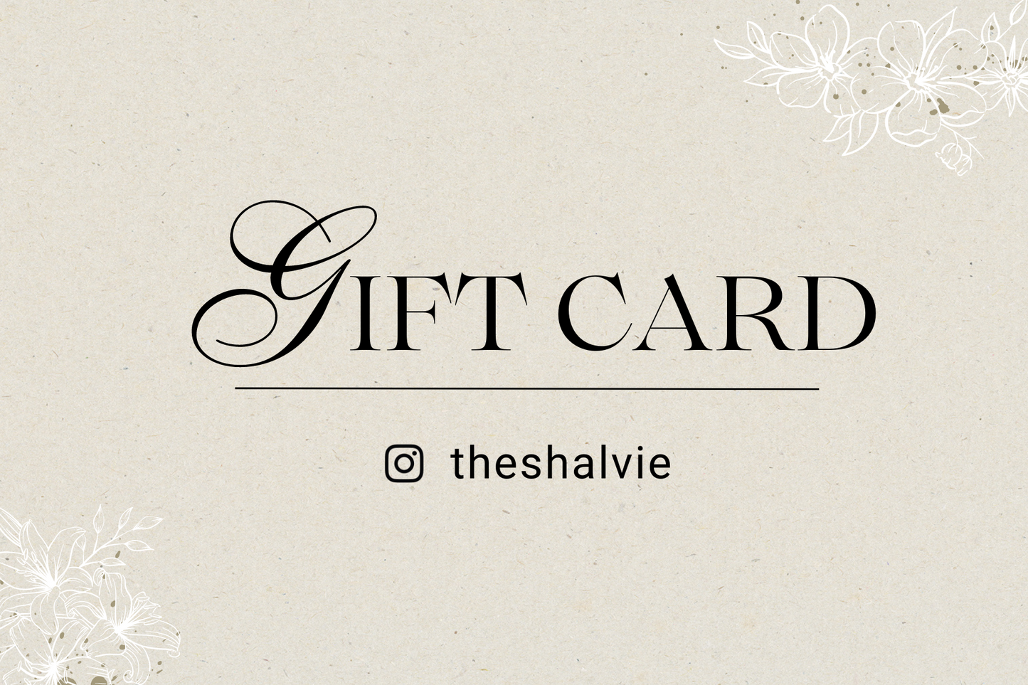 Shalvie Gift Card