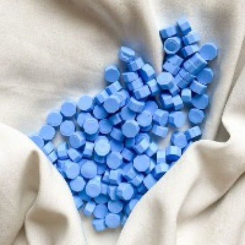 Azure blue waxbeads